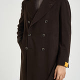 Cappotto uomo doppiopetto marrone scuro ARDEN 350001EM940 TAGLIATORE 