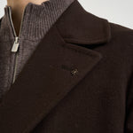 Cappotto uomo doppiopetto marrone scuro ARDEN 350001EM940 TAGLIATORE 