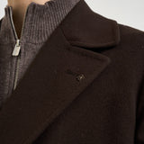 Cappotto uomo doppiopetto marrone scuro ARDEN 350001EM940 TAGLIATORE 