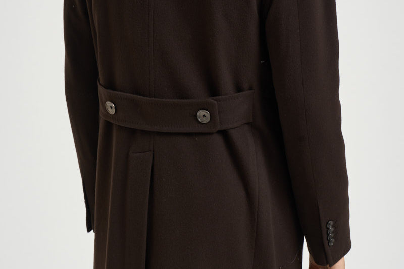 Cappotto uomo doppiopetto marrone scuro ARDEN 350001EM940 TAGLIATORE 