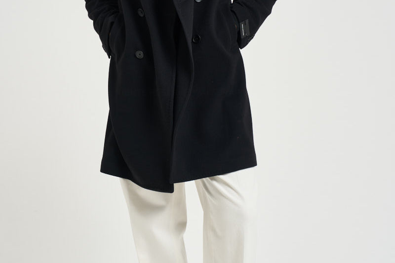 Cappotto uomo doppiopetto nero ARDEN 350001N5051 TAGLIATORE 