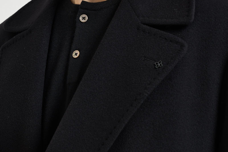 Cappotto uomo doppiopetto nero ARDEN 350001N5051 TAGLIATORE 