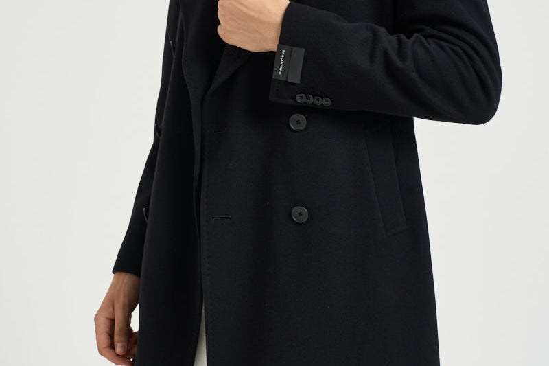 Cappotto uomo doppiopetto nero ARDEN 350001N5051 TAGLIATORE 