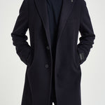 Cappotto uomo monopetto blu navy CFBM13X 350001B5054 TAGLIATORE 