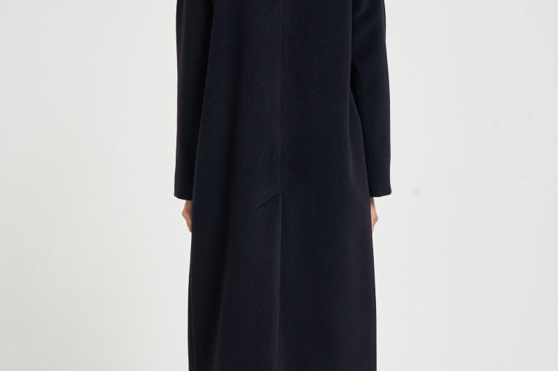 Cappotto donna Linden lungo blu notte E30007 B1239 TAGLIATORE 
