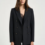 Blazer donna doppiopetto nero H50044 N1188 TAGLIATORE 
