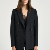 Blazer donna doppiopetto nero H50044 N1188 TAGLIATORE 