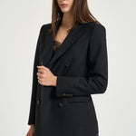 Blazer donna doppiopetto nero H50044 N1188 TAGLIATORE 