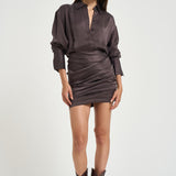 Abito donna mini Andrea melanzana T200101B TNV147ROUGENOIR THE ANDAMANE 