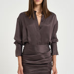 Abito donna mini Andrea melanzana T200101B TNV147ROUGENOIR THE ANDAMANE 