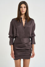 Abito donna mini Andrea melanzana T200101B TNV147ROUGENOIR THE ANDAMANE 