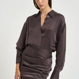 Abito donna mini Andrea melanzana T200101B TNV147ROUGENOIR THE ANDAMANE 