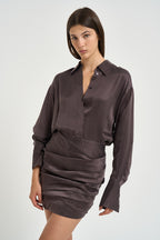 Abito donna mini Andrea melanzana T200101B TNV147ROUGENOIR THE ANDAMANE 