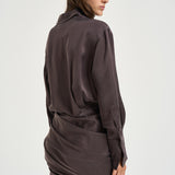 Abito donna mini Andrea melanzana T200101B TNV147ROUGENOIR THE ANDAMANE 