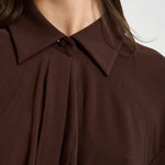 Abito donna Lilia midi marrone T200108A TJP199DARKBROWN THE ANDAMANE 