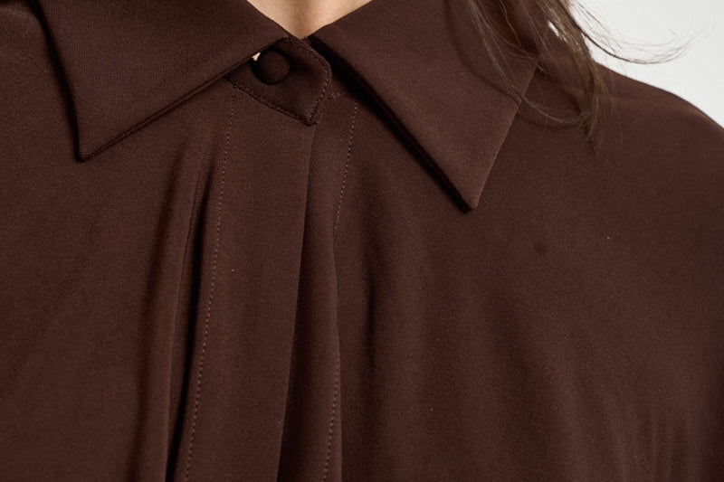Abito donna Lilia midi marrone T200108A TJP199DARKBROWN THE ANDAMANE 