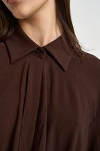 Abito donna Lilia midi marrone T200108A TJP199DARKBROWN THE ANDAMANE 