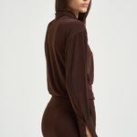 Abito donna Lilia midi marrone T200108A TJP199DARKBROWN THE ANDAMANE 