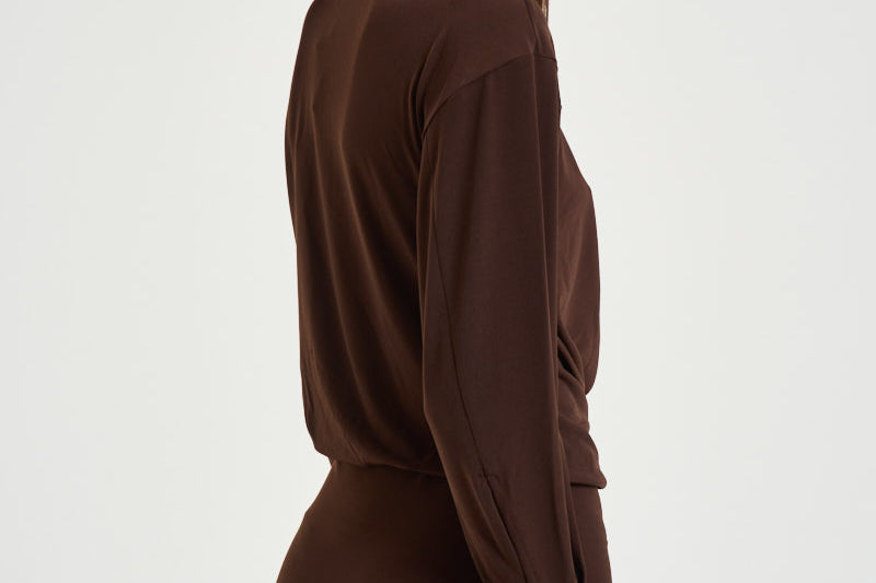 Abito donna Lilia midi marrone T200108A TJP199DARKBROWN THE ANDAMANE 