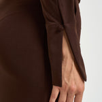 Abito donna Lilia midi marrone T200108A TJP199DARKBROWN THE ANDAMANE 