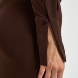 Abito donna Lilia midi marrone T200108A TJP199DARKBROWN THE ANDAMANE 