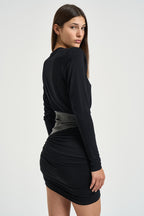 Abito donna corto Ursula nero T200119A TJV053BLACK THE ANDAMANE 