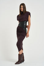 Abito donna midi Ursula bordeaux T200121A TJV053ROUGENOIR THE ANDAMANE 