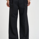 Pantalone donna Sasha boyfriend's a palazzo nero T200429A TNW070BLACK THE ANDAMANE 