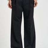 Pantalone donna Sasha boyfriend's a palazzo nero T200429A TNW070BLACK THE ANDAMANE 