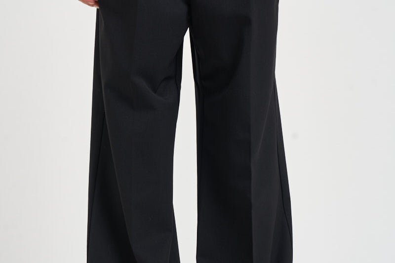 Pantalone donna Sasha boyfriend's a palazzo nero T200429A TNW070BLACK THE ANDAMANE 