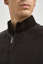 Bomber uomo in pelle marrone scuro DEREK PLONGEE06 THE JACK LEATHERS 