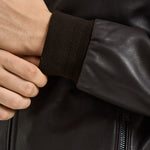 Bomber uomo in pelle marrone scuro DEREK PLONGEE06 THE JACK LEATHERS 