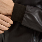 Bomber uomo in pelle marrone scuro DEREK PLONGEE06 THE JACK LEATHERS 