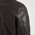 Bomber uomo in pelle marrone scuro DEREK PLONGEE06 THE JACK LEATHERS 