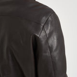 Bomber uomo in pelle marrone scuro DEREK PLONGEE06 THE JACK LEATHERS 