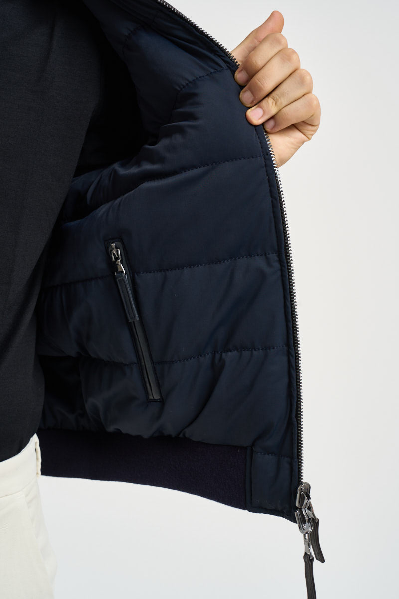 Bomber uomo in pelle marrone scuro DEREK PLONGEE06 THE JACK LEATHERS 