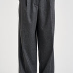 Pantaloni donna palazzo antracite mélange AXEL T0012GREY THE LATEST 
