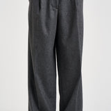 Pantaloni donna palazzo antracite mélange AXEL T0012GREY THE LATEST 