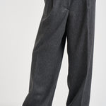 Pantaloni donna palazzo antracite mélange AXEL T0012GREY THE LATEST 