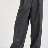 Pantaloni donna palazzo antracite mélange AXEL T0012GREY THE LATEST 