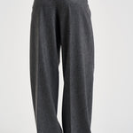 Pantaloni donna palazzo antracite mélange AXEL T0012GREY THE LATEST 