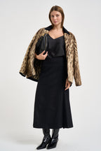 Gonna donna longuette a sirena nera ERICA W0234T002 THE LATEST 