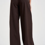 Pantaloni donna chiusura asimmetrica cioccolato ESTER W0206T0215 THE LATEST 