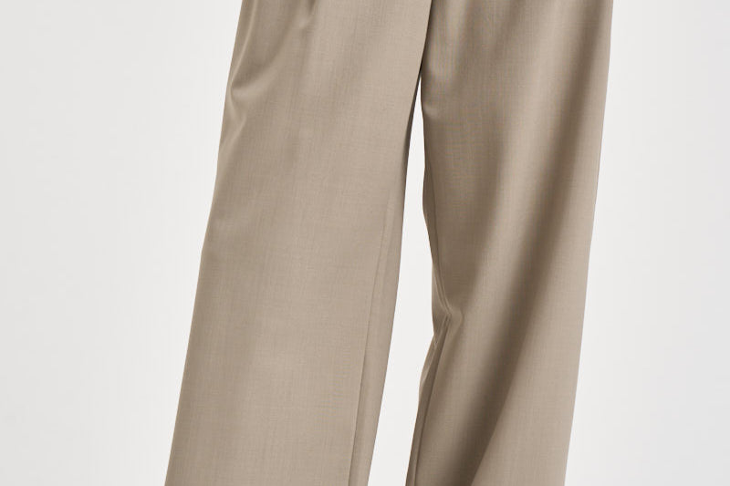 Pantaloni donna chiusura asimmetrica beige chiaro ESTER W0206T0291 THE LATEST 