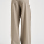 Pantaloni donna chiusura asimmetrica beige chiaro ESTER W0206T0291 THE LATEST 