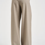 Pantaloni donna chiusura asimmetrica beige chiaro ESTER W0206T0291 THE LATEST 