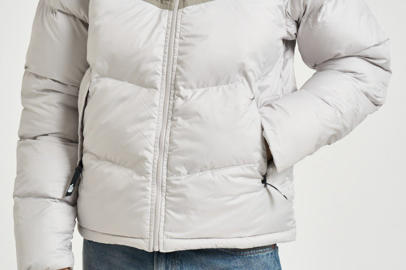 Piumino Saikuro uomo bicolore grigio chiaro e tortora 853I P48 THE NORTH FACE 