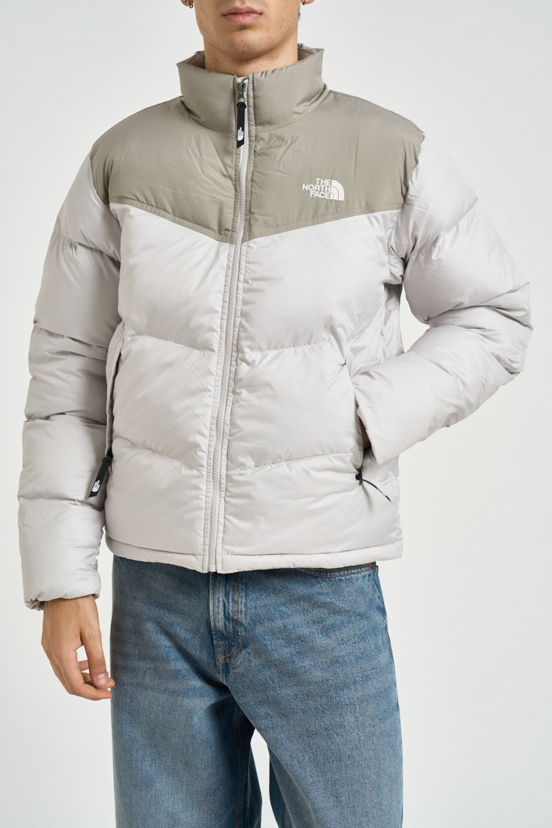 Piumino Saikuro uomo bicolore grigio chiaro e tortora 853I P48 THE NORTH FACE 