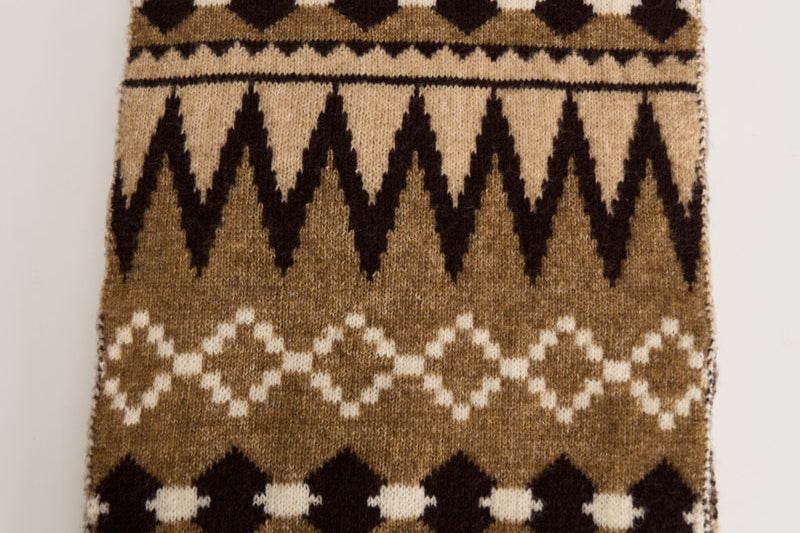 Sciarpa in maglia beige panna e marrone 106212 CHESTNUT UGG 