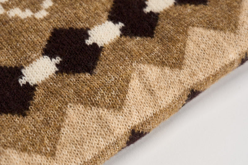 Sciarpa in maglia beige panna e marrone 106212 CHESTNUT UGG 